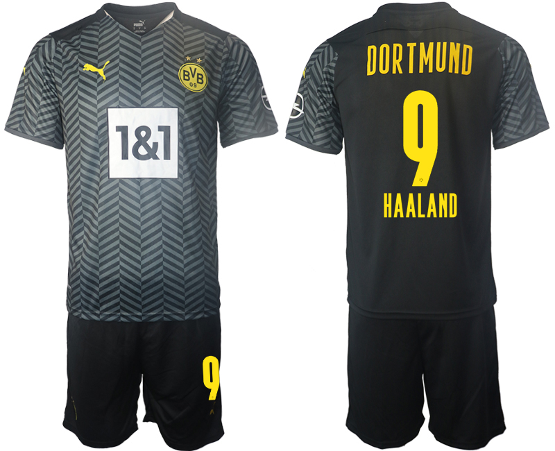 Cheap Men 2021-2022 Club Borussia Dortmund away black 9 Soccer Jersey